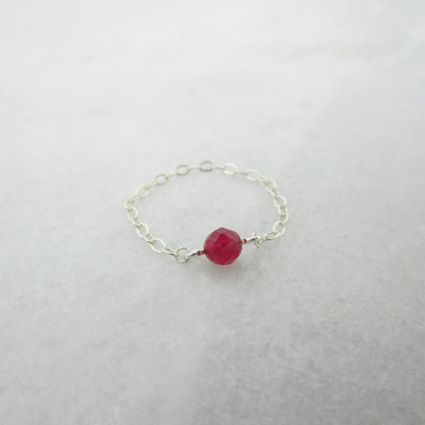 Genuine Ruby Ring - July Birthstone