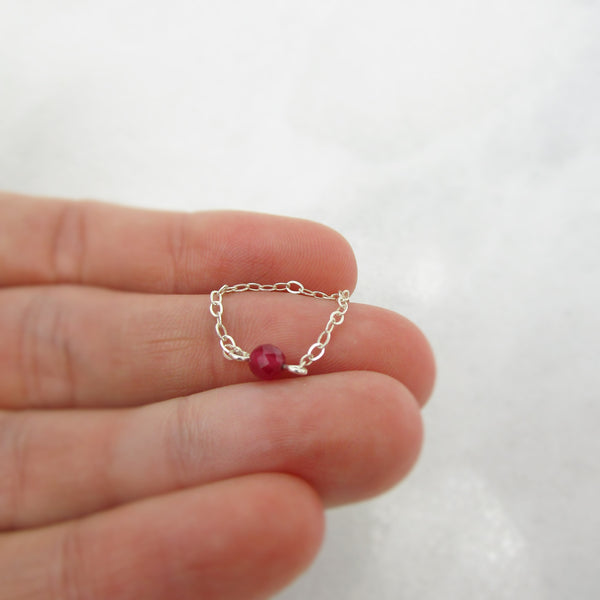 Genuine Ruby Ring - July Birthstone