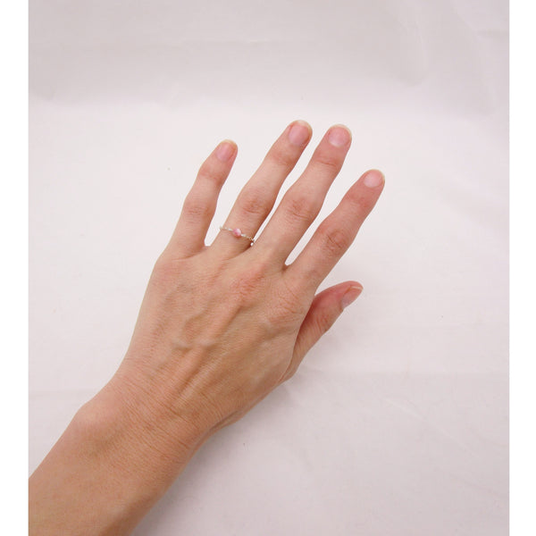 Opal Chain Ring - October Birthstone