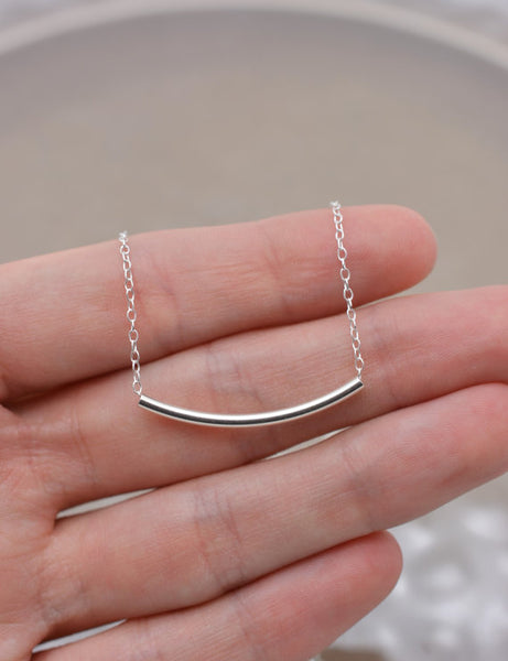 Silver Tube Necklace
