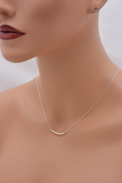 Silver Tube Necklace