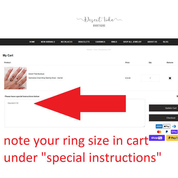 Gemstone Chain Ring Sterling Silver