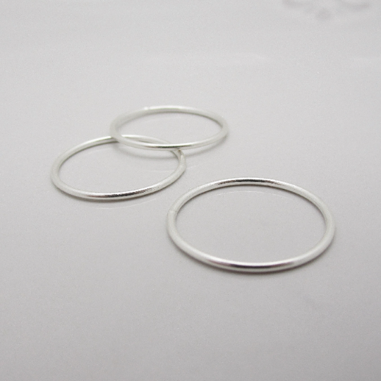 Set of 3 Midi Rings - Sterling Silver