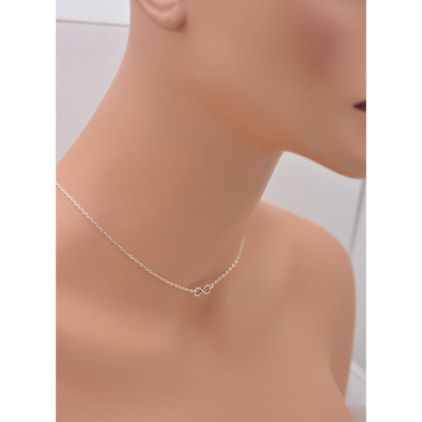 Sterling Silver Tiny Infinity Necklace