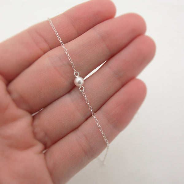 Dainty Tiny Pearl Necklace