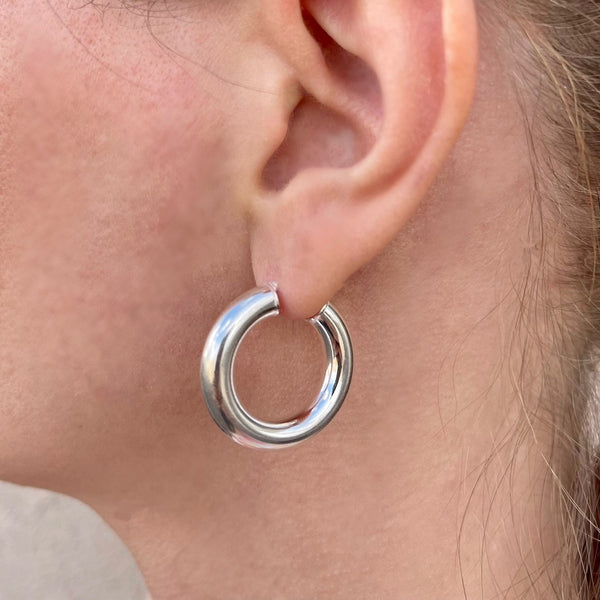 Sterling Silver Thick Hoops