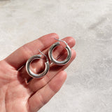 Sterling Silver Thick Hoops