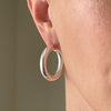 Big Chunky Silver Hoops