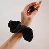 Jumbo Velvet Scrunchies - Black and Grey