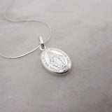 925 Sterling Silver Miraculous Medal Necklace