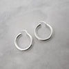 Big Chunky Silver Hoops