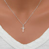 Sterling Silver Girls Cross Necklace