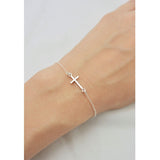 Sterling Silver Cross Bracelet - First Communion Gift