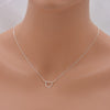 Sterling Silver Open Heart Necklace