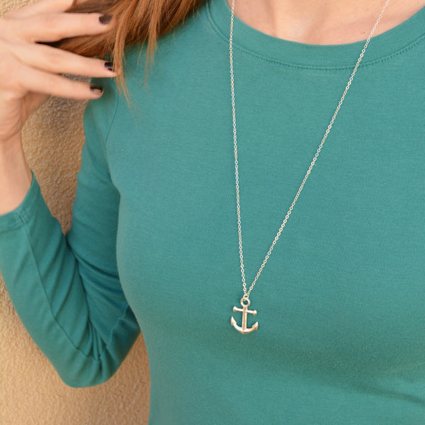 "You Are My Anchor" Necklace in Silver