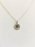 Compass Rose Necklace in Sterling Silver