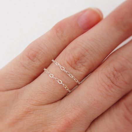 Tiny Pearl Chain Ring