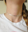 Tiny Coin Disc Necklace - Sterling Silver