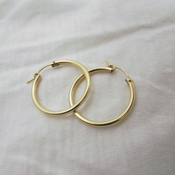 Classic Gold Hoops - Large