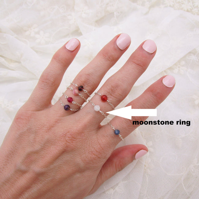 Moonstone Gem Ring