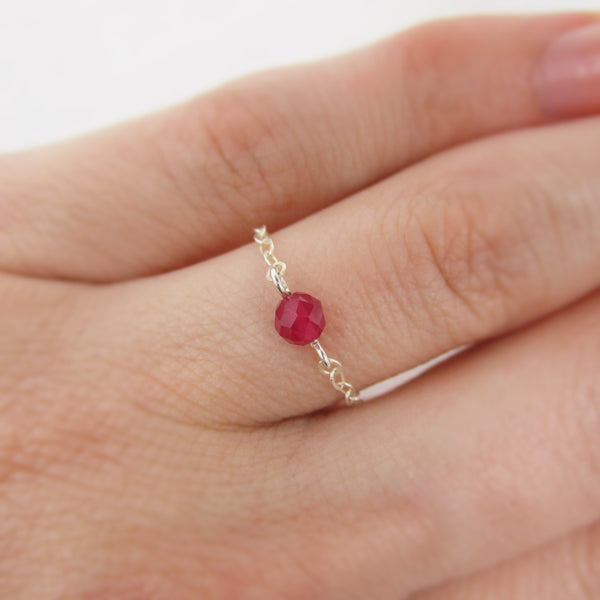Genuine Ruby Ring - July Birthstone