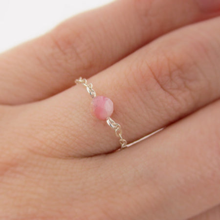 Tiny Garnet Birthstone Ring